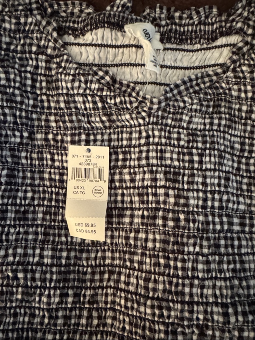 aerie Black and White Gingham Maxi Dress - Picture 2 of 4